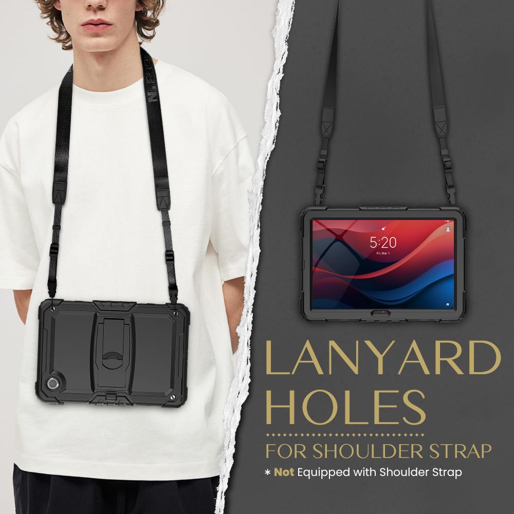 Para Lenovo Tab M11/Xiaoxin Pad 11 2024 TB-330FU/TB-331FC Capa PC+Silicone Suporte Capa para Tablet com Alça