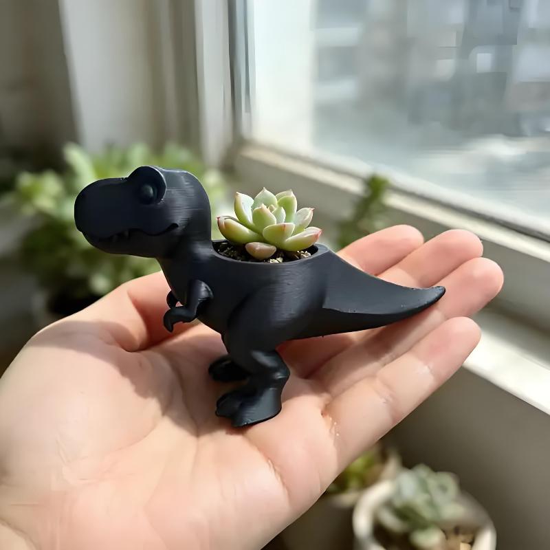 3D Printed Dinosaur Flowerpot Unique Novelty  Pot Cute Desktop Decor for Office Living Room Home Decoration