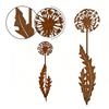 Rusty Finish Dandelion Garden Art Rustic Metal Stake