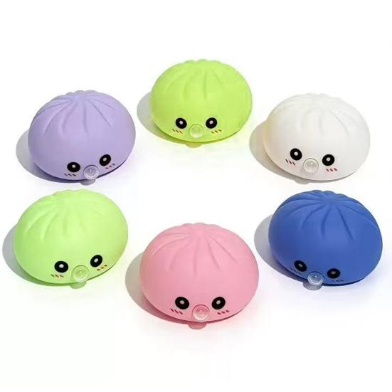 Cartoon Expression Bubble Dumpling Toy Stress Relief Steamed Bun Squeeze Fidget Toy Hand Relaxation Decompression Tool