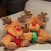 Pluszowy Renifer Rudolph z Czerwoną Szalik dla Dzieci i Kolekcjonerów
