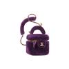 22A Early Autumn Plush Lambskin Makeup Bag Crossbody Handbag Women's Purple AS3357-B08467-NJ258