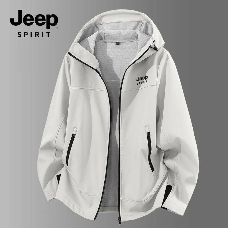 JEEP SPIRIT Herren Winterjacke, dick gefüttert, Softshell