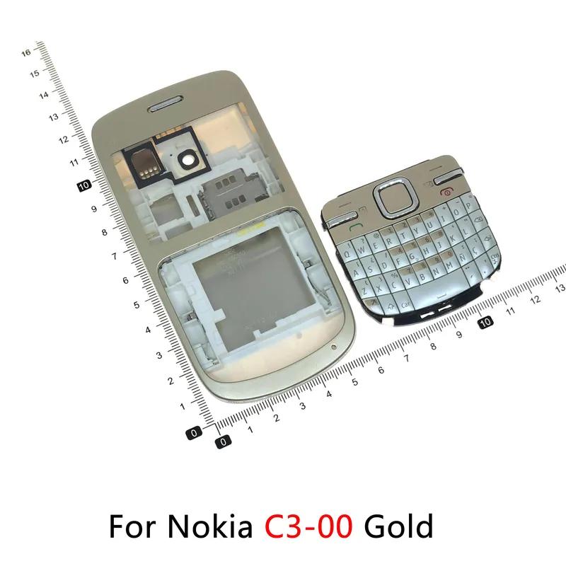 For Nokia 6300 C3 C3-00 C5 C5-00 6303 Battery Back Cover Front Keyboard Housing Case