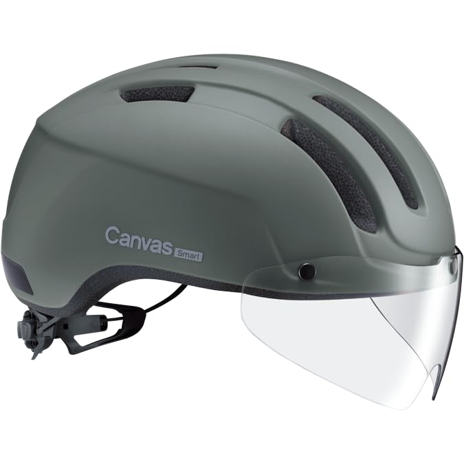 KABUTO CANVAS-SMART Bicycle Helmet, Size M/L (Head Circumference: 57-59cm), Matte Olive