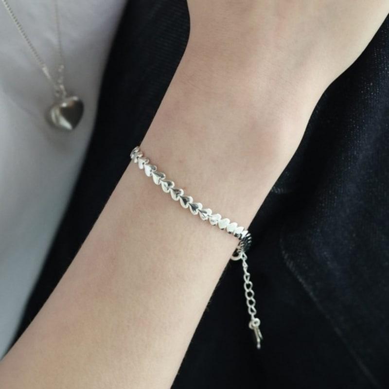 

BEFORE MOONRISE [Silver 925] Plump Heart Bracelet SB205 Silver