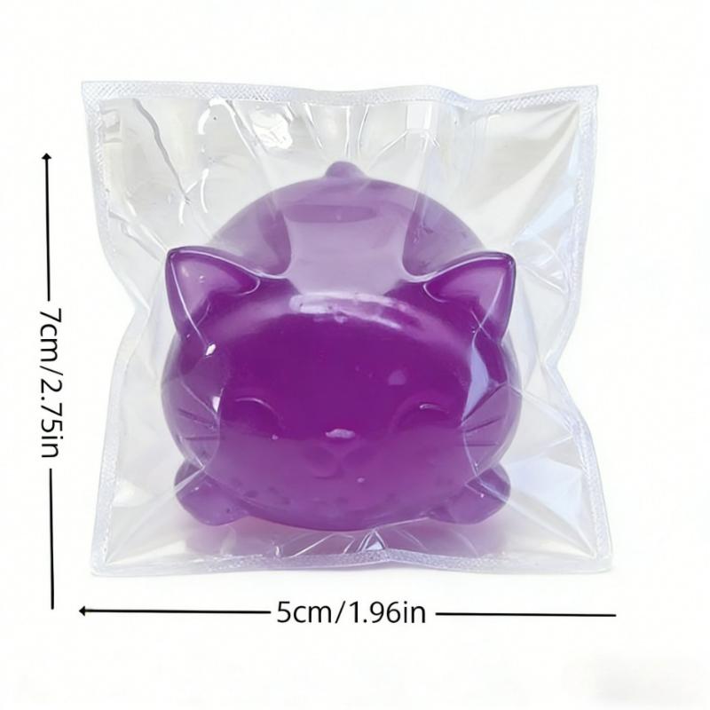 2 Stück Taba Squishy Vierfarbige Katzen-Quetschspielzeuge – Langsam aufsteigend, Stressabbau-Spielzeug, Büro-Schreibtischdekoration, Oster-, Halloween- & Geburtstagsfeier-Geschenke