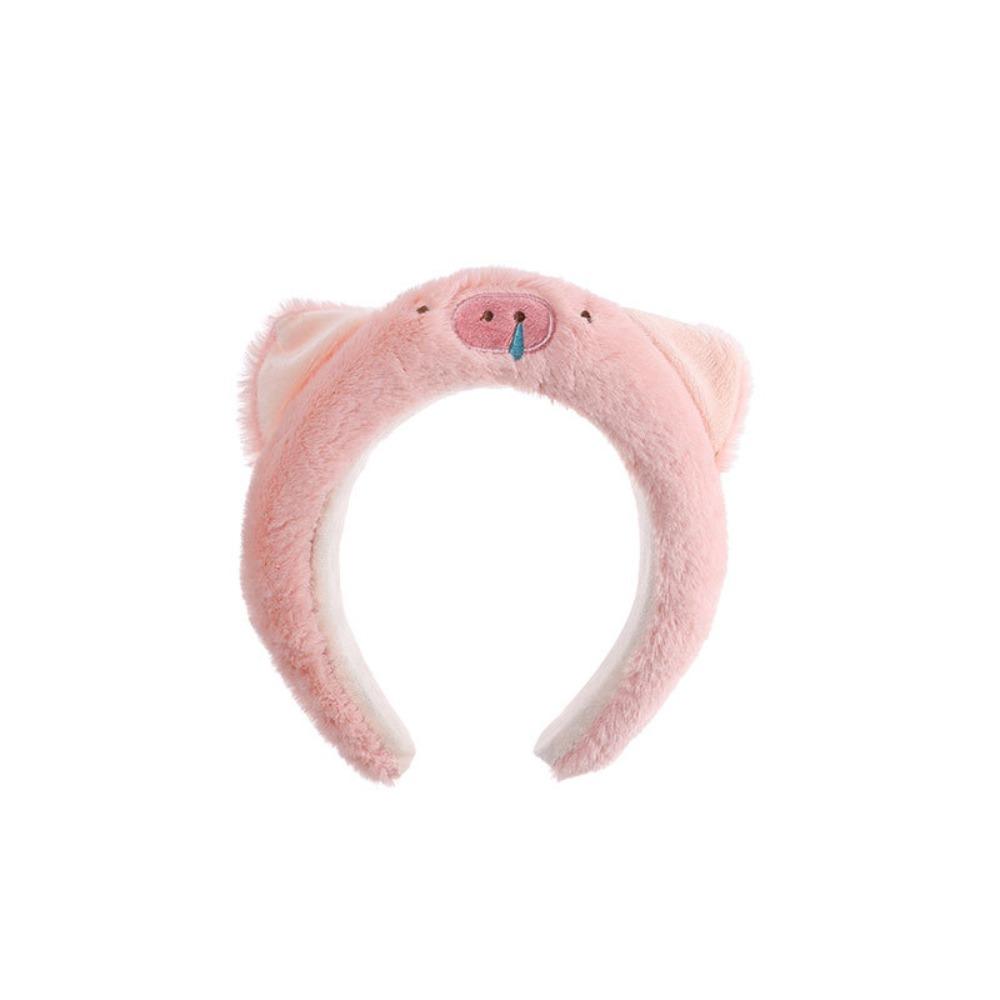 Snotty Pig Cartoon Headband Plush Doll Penguin Hair Hoop Hair Accessories Plush Hairband  Girls