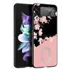 Pink Letter Flower Phone Case for Samsung Galaxy Z Flip 3 4 5 Folding Mobile Shell For Samsung Z Flip3 Flip4 Flip5 PC Hard Cover
