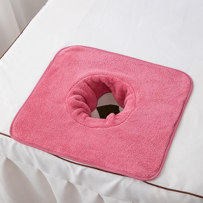 Thickened Beauty Salon Face Hole Towel for Massage Bed Headrest