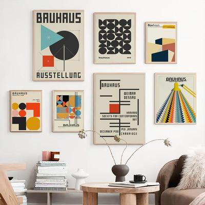 Abstract Bauhaus 3D Geometric Film Lines Posters and Prints Nordic Japan Wall Art Canvas Painting Modern Pictures for Home Decor