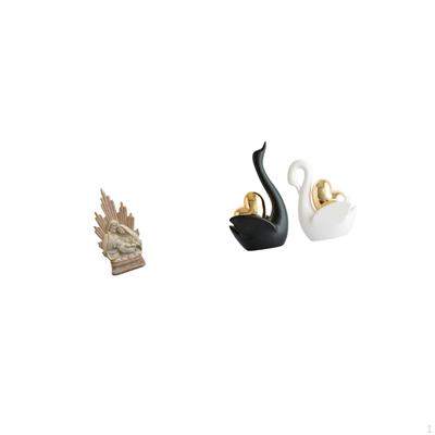 Graceful Family Swan Resin Sculpture Classic Christian Catholic Art Figurine for Office Table Home