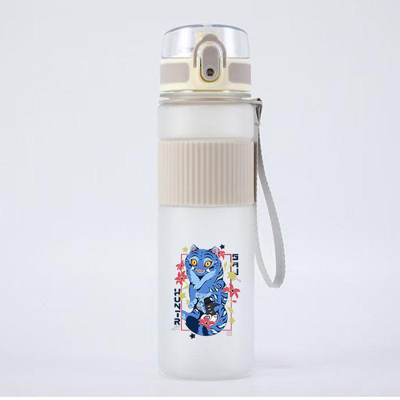 550ml KPop Demon Hunters Kids Sports Water Bottle Rumi Mira Zoey Girl Straw Drink Cup Huntrix Cute Cartoon Bottle Birthday Durable Gift