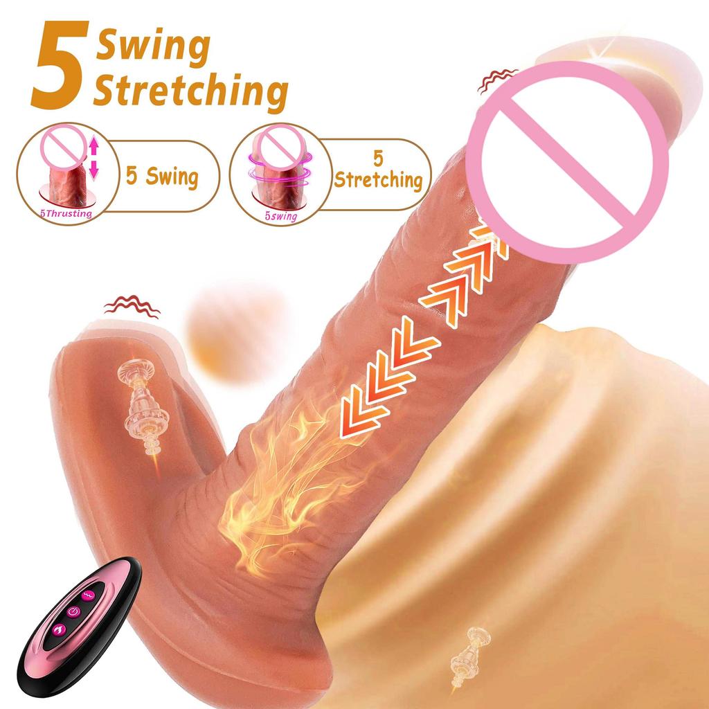 Realistic Dildo Vibration G-spot Clitoris Stimulate Remote Control Wearable Heating Vibrator Women Masturbation SexToy for Women