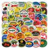 50/100 Stuks Cartoon Fruit & Woord Kleurrijke Waterdichte Stickers voor Telefoon Auto Skate Helm Schrijfgerei Doos Penhouder Decals