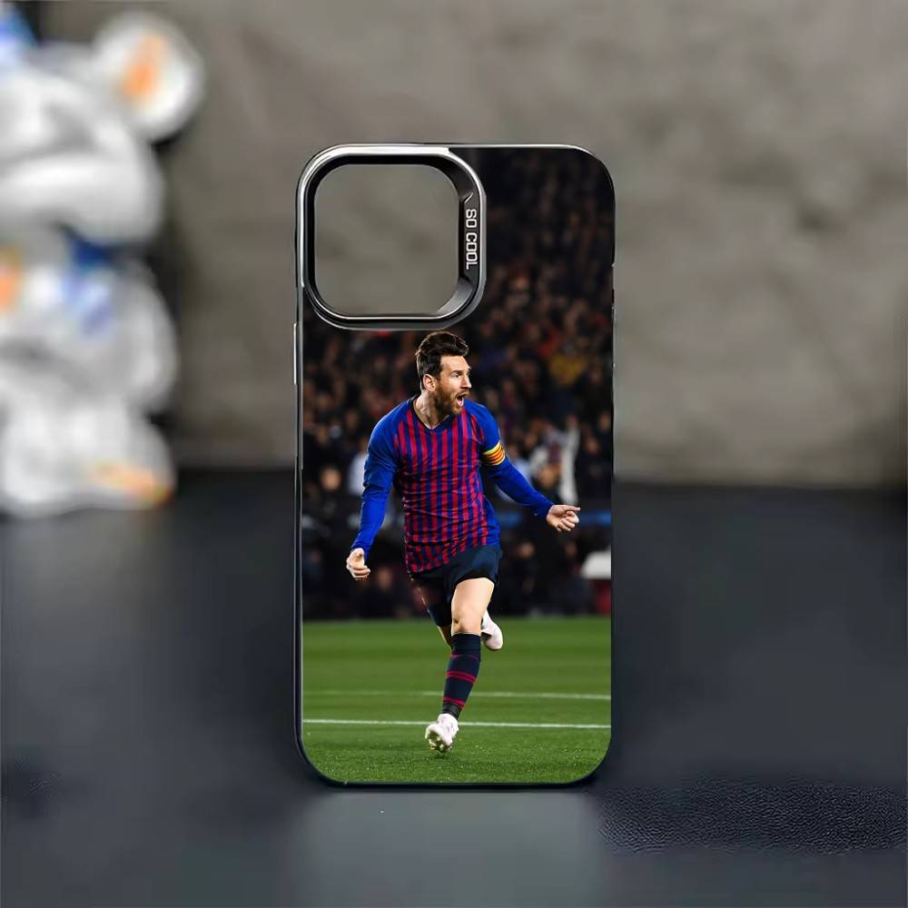 Piłka nożna L-Lionel m-Messi 10 Etui na telefon Dla iPhone 17 16 15 14 13 12 11 Pro Max Plus Srebrne cukierkowe Matowe Pokrowiec