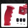 Universal Car Shift Knob, Pistol Grip Aluminum Gear Stick, Weighted Manual Shifter Handle with 3 Adapters