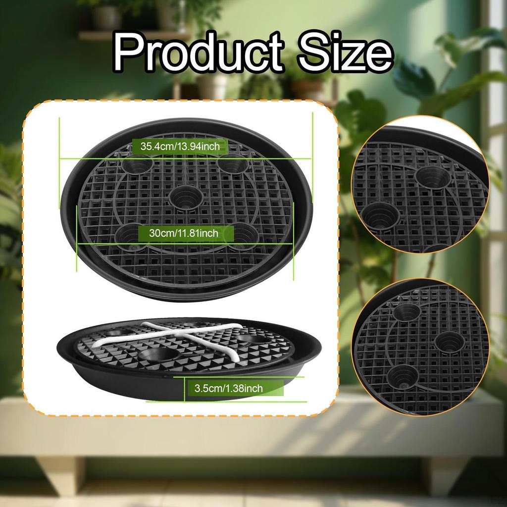 4 Stück Selbstbewässernder Stofftopf Untersetzer Ständer Wasserversorgungssystem für Blumentöpfe