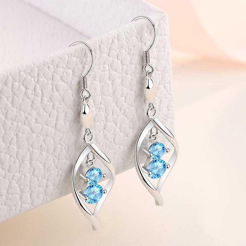 Cercei cu zircon din aliaj de cupru Lindon Cercei cu picătură pentru femei Cadouri de petrecere de nuntă