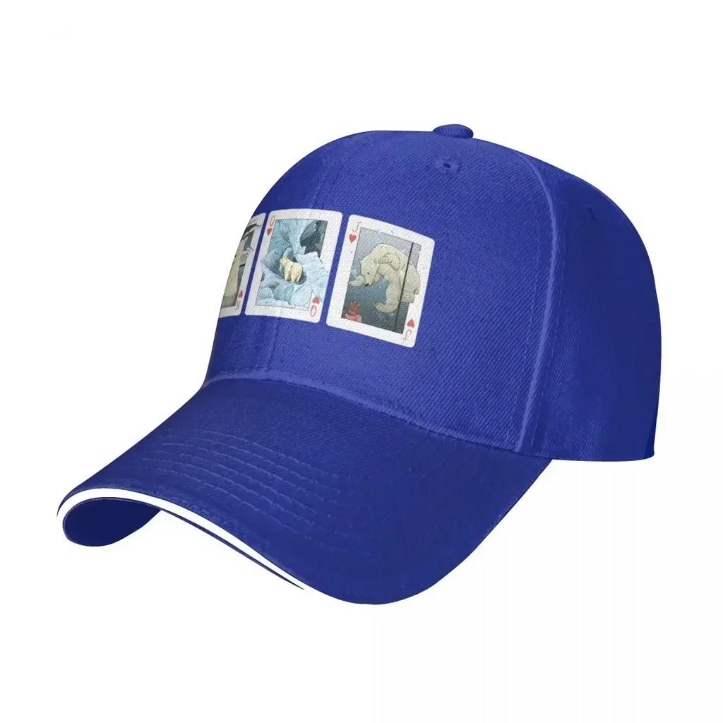 Polar Bear Hearts Cards Print Baseball Cap  Rugby Sun Hats For Women Unisex's