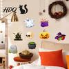 Selbstklebende Geist Kürbis Wandaufkleber Halloween Aufkleber PVC Wasserdichte Abziehbilder für Fenster Klassische Geister Dekorative Atmosphäre Kürbisse