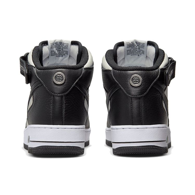 Stussy X Nike Air Force 1 Mid Black White Unisex Sneakers DJ7840-002