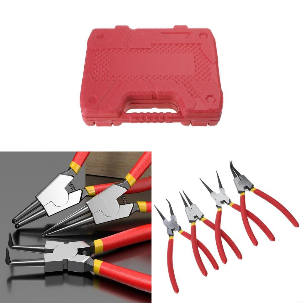 

H7EE 4Pcs Rings Pliers Internal External Circlip Pliers Straight Lock Rings China Mainland