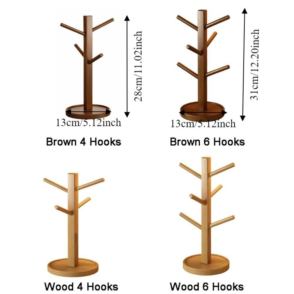 Dekorativer Kompakter Tassenständer Baumform Bambus Kaffeetassenhalter Becher Aufhängbare Display-Ständer Party
