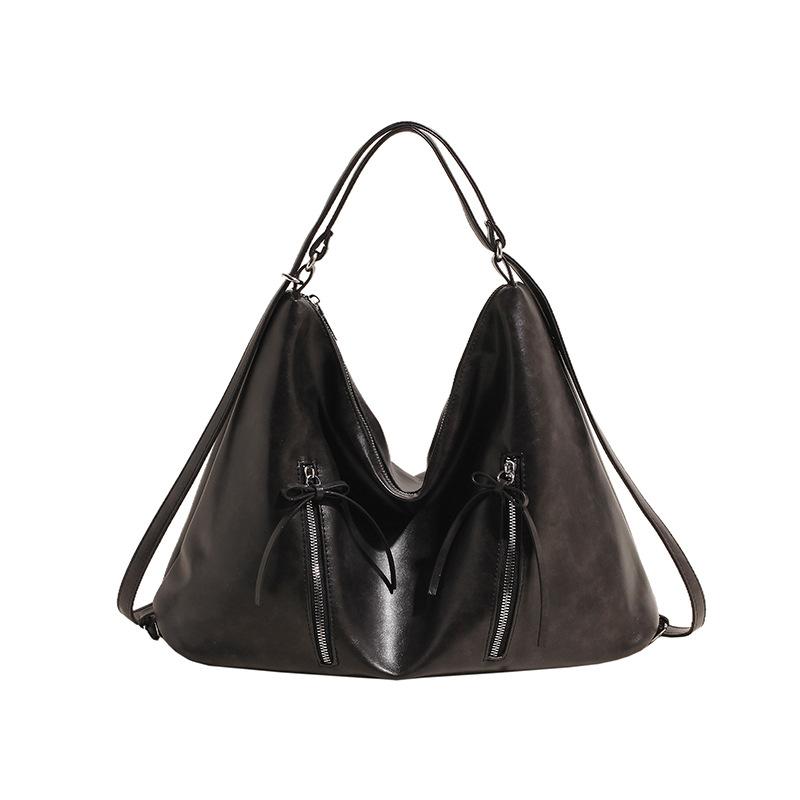 Butterfly Knot Backpack, Women s New Fashionable Tote Bag, Casual Large Capacity Single Shoulder Backpack чёрный