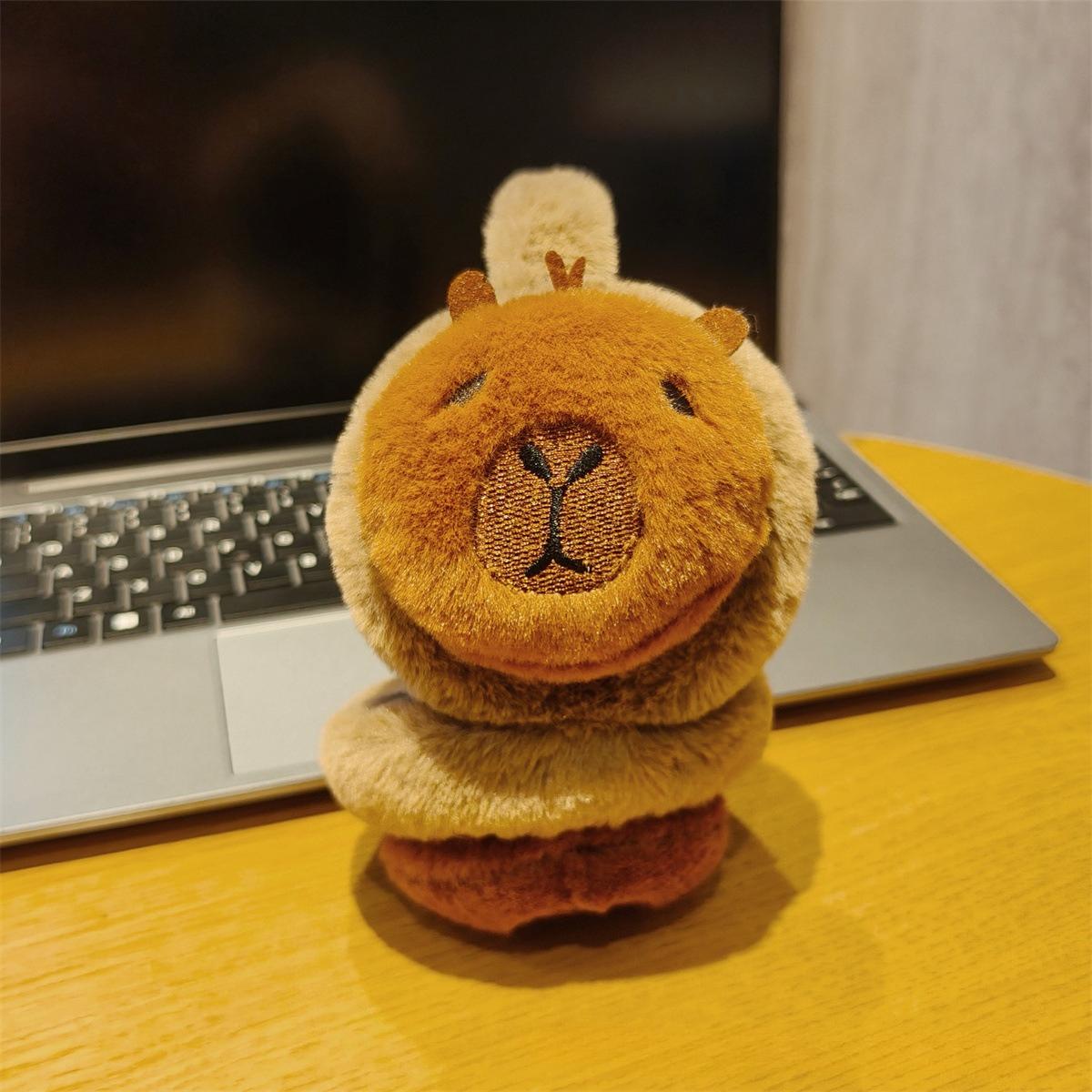 Милые Капибара Утепленные Наушники Мультяшные Мягкие Капибара Ушные Защитники Плюшевые Зимние Ушные Защитники Антифриз И Морозостойкие Наушники Теплые Ушные