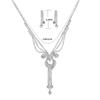 Elegant rhinestone necklace and earring set - diamond-studded accessories for evening gowns