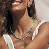 Stone Beads Necklace Colorful Beaded Choker Boho Summer Holiday Necklace for Women Daily Wear Party Beach Vacation Jewelry