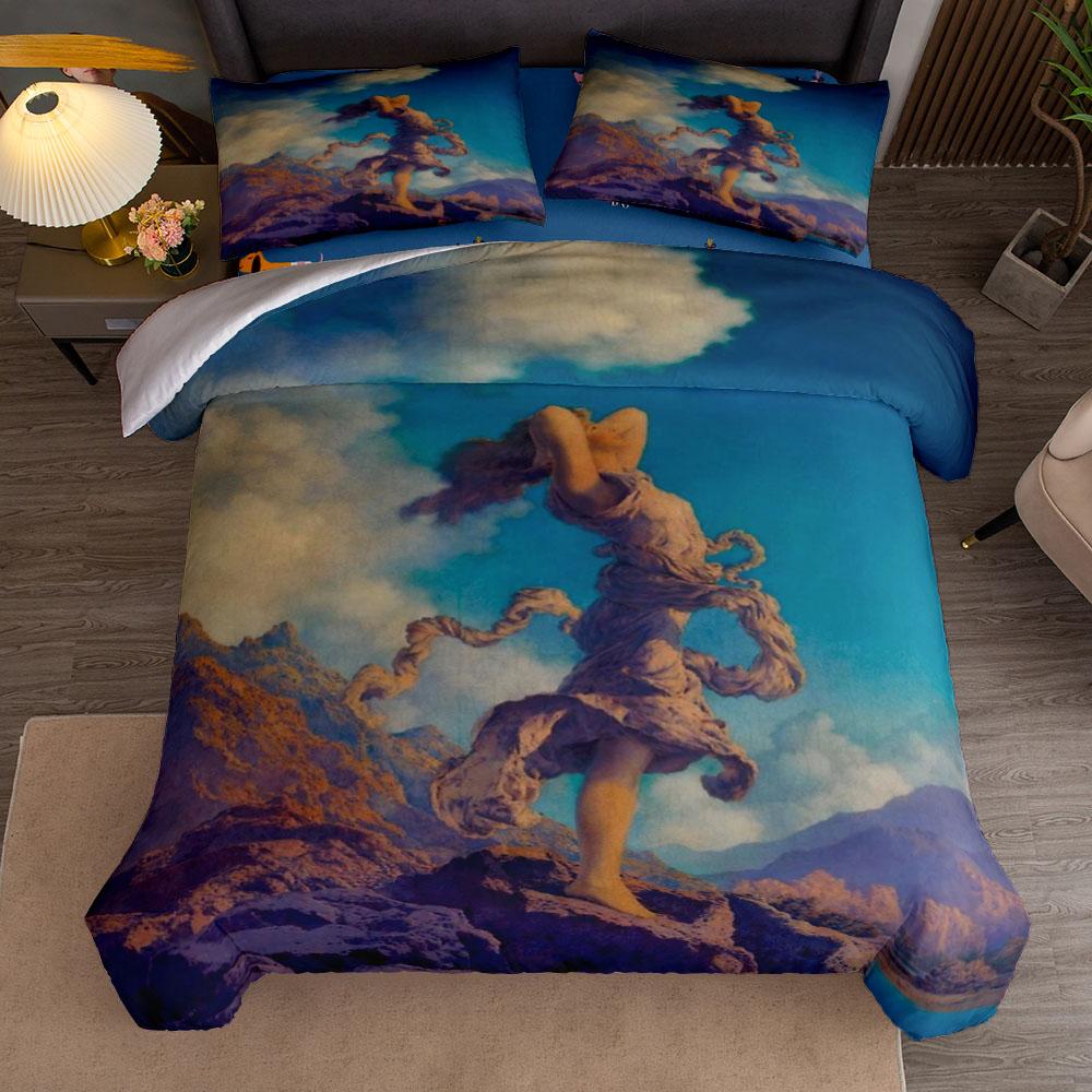 

Ecstasy Maxfield Parrish Duvet Cover Set UK Single Double Queen US Twin Full King Size Among Bed Linen Set 140x200cm