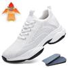 Invisible 8CM Height Increasing Men's Shoes - Breathable Flyknit Low Heel Running Casual Sneakers for Spring & Autumn.