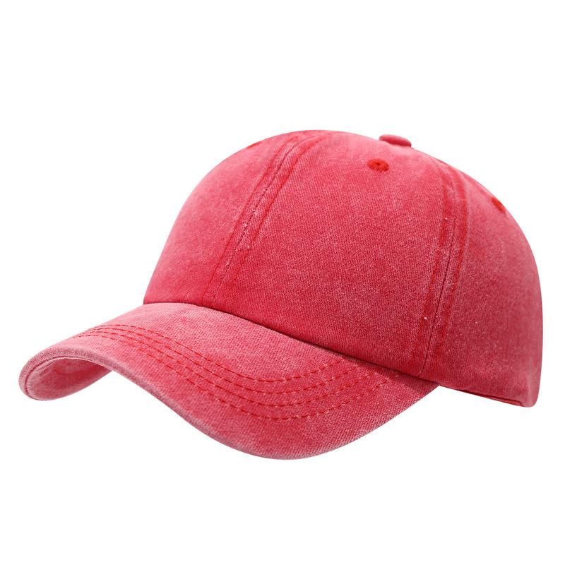 New Retro Adult Men Women Washed Cotton Baseball Caps Snapback Hat Vintage Hip Hop Caps Solid Color Dad Hat Outdoor Caps