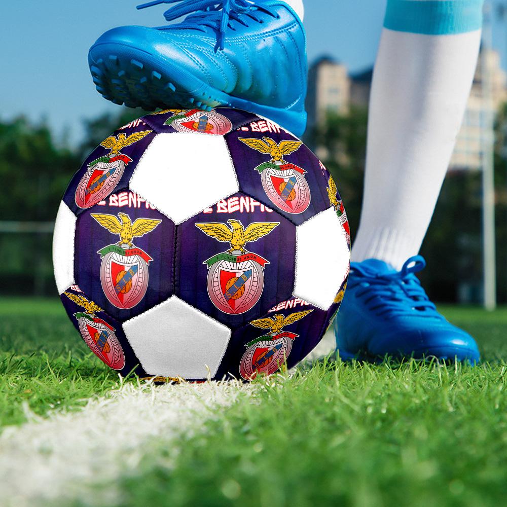 1PC SL Benfica team size 5 soccer ball PrahaIndoor Soccer Ball Colorful All Ages Machine Stitched PVC Competition Ready Durable High-Bounce