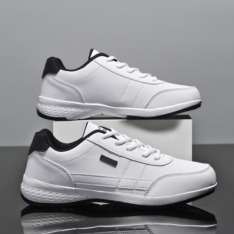 Men's Leather Waterproof Skate Shoes - Plus Size, Casual Sports, Non-Slip, Soft Sole, Spring/Autumn.