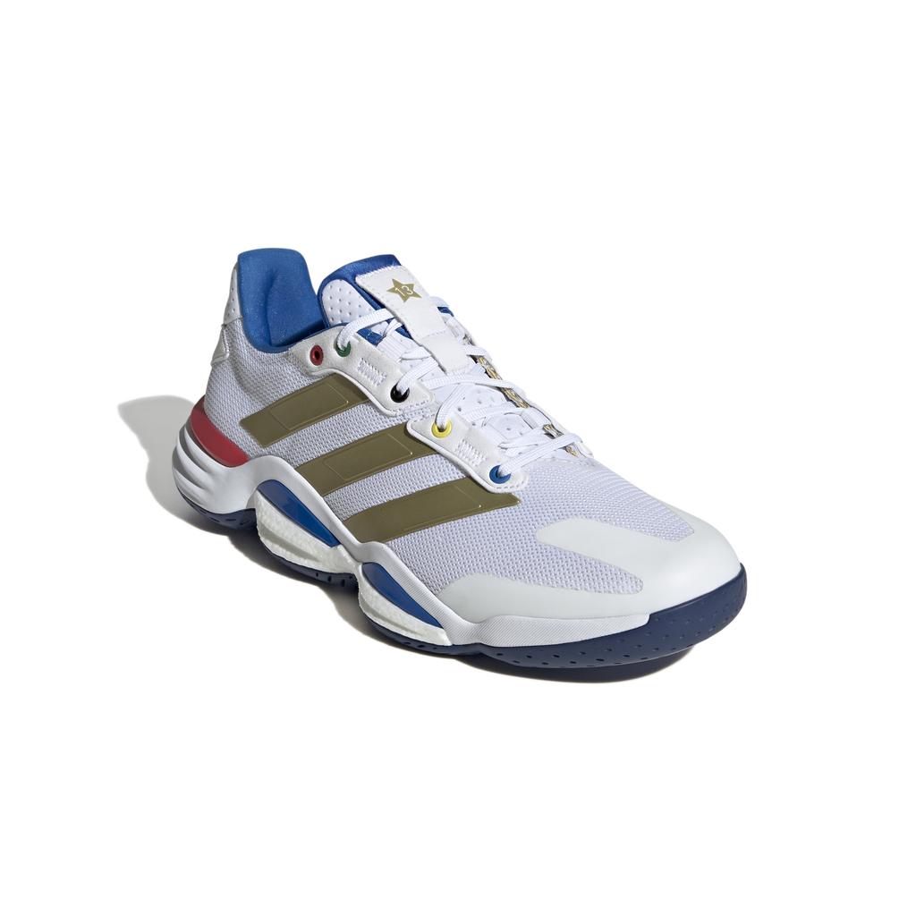 Adidas stabil 16 sneakers mesh upper white/gold metallic/dark blue