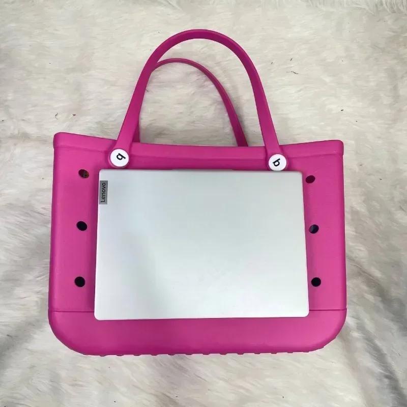 XL Extra große Strandtasche EVA-Gummi Wasserdicht Strand Reise Picknick Aufbewahrungskorb Damen Einkaufshandtasche Sac Jelly Einkaufstasche