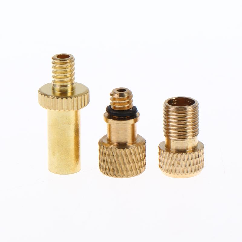 Universal Brass Bicycle Valve Adapter Presta Schrader Dunlop Converter Multi-Type Inflation Adaptor For Bike Pump Inflation