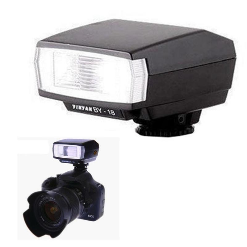Mini Camera Flash With 2.5mm PC Sync 60° Horizontal Coverage Adjustable Mount For Auxiliary Lighting