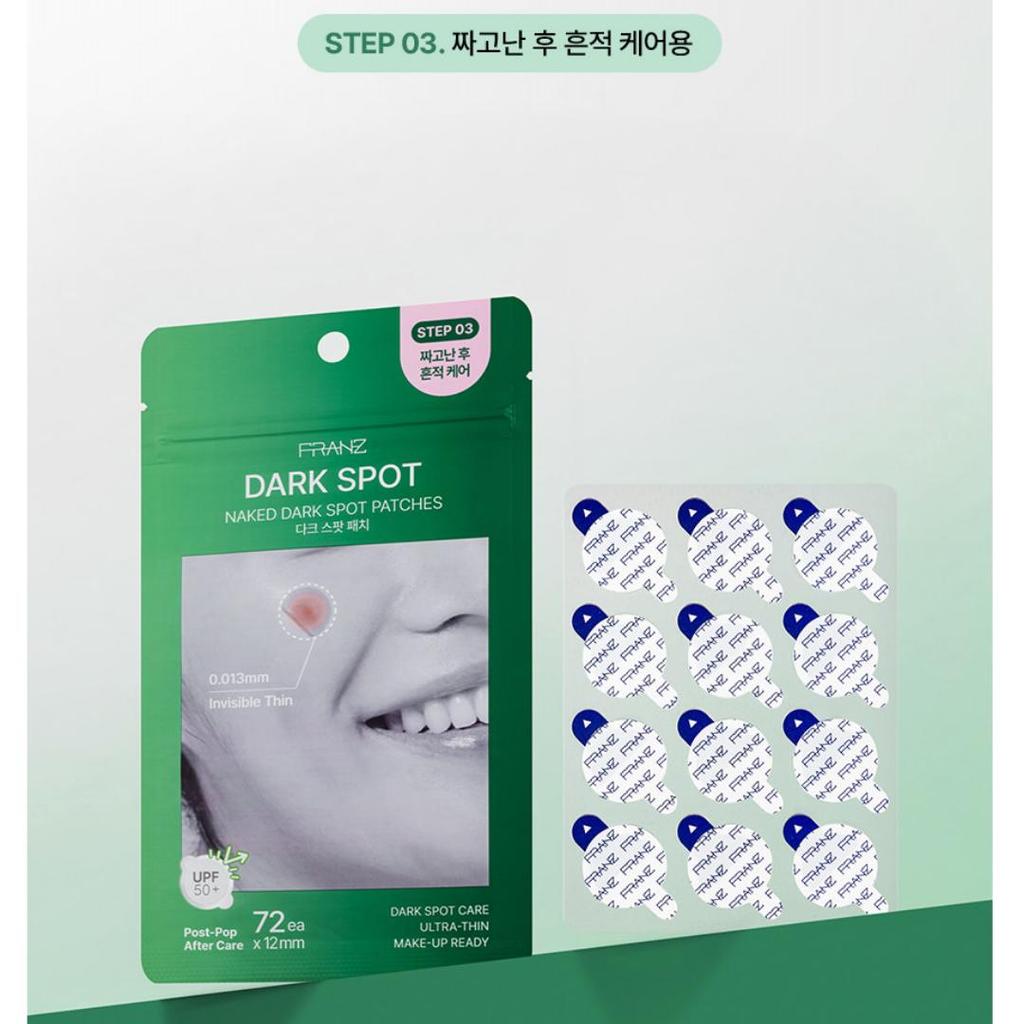 [FRANZ] Cerotti Spot Acne Nudi 72pz 3 tipi - Precoce / Attivo / Scuro