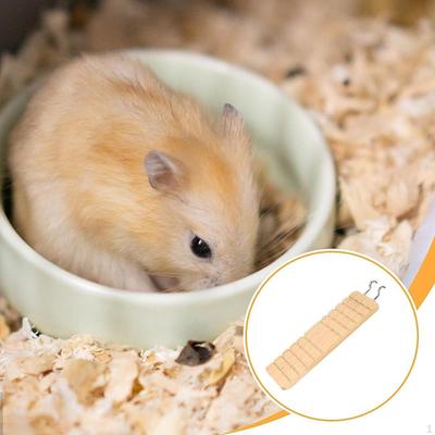 Hamster Ladder Wooden Terrarium Decoration Long Hutch Ramp Stairs Cage Decor Pet Climbing Toy for