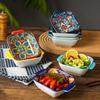 Bohemian vintage keramická amfora mísa pečicí mísa vysoká hodnota domácí rýžová mísa ovocný salátový mísa kreativní dezertní mísa prémiová