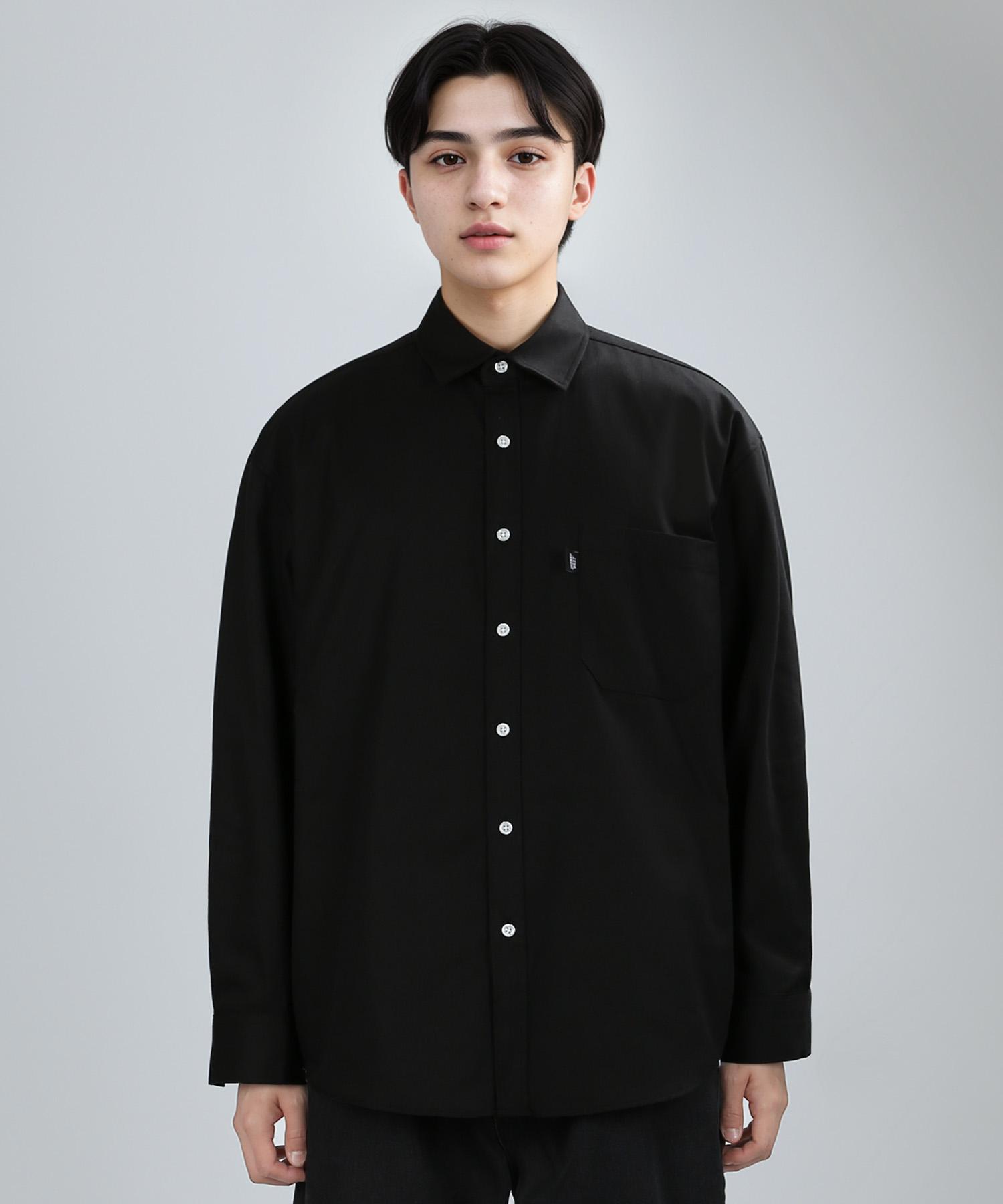 Johnny West Twill Step Shirt [Oversized] (Black) 48