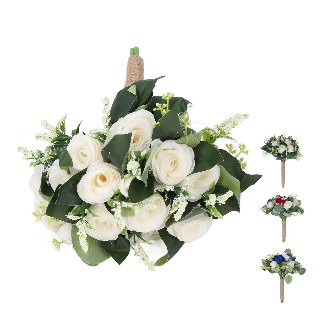 Wedding Bouquet Artificial Fake Flower Bouquet Romantic Bridal Hand Bouquet for Celebration Ceremony