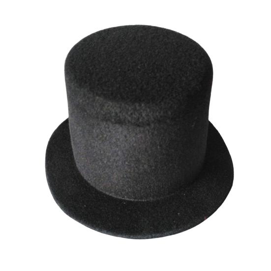 

Мини цилиндр для кукол Миниатюрные формальные шляпы Топы Уникальные шляпные аксессуары для DIY поделок для украшения снеговика чёрный