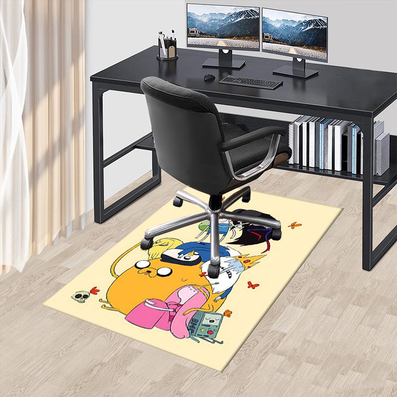 

Adventure Time Office Chair Mat: Cartoon Characters Decorative Rug for Home Office Living Room Bedroom Gift - Suitable for Various Rooms.122 60cm by 90cm