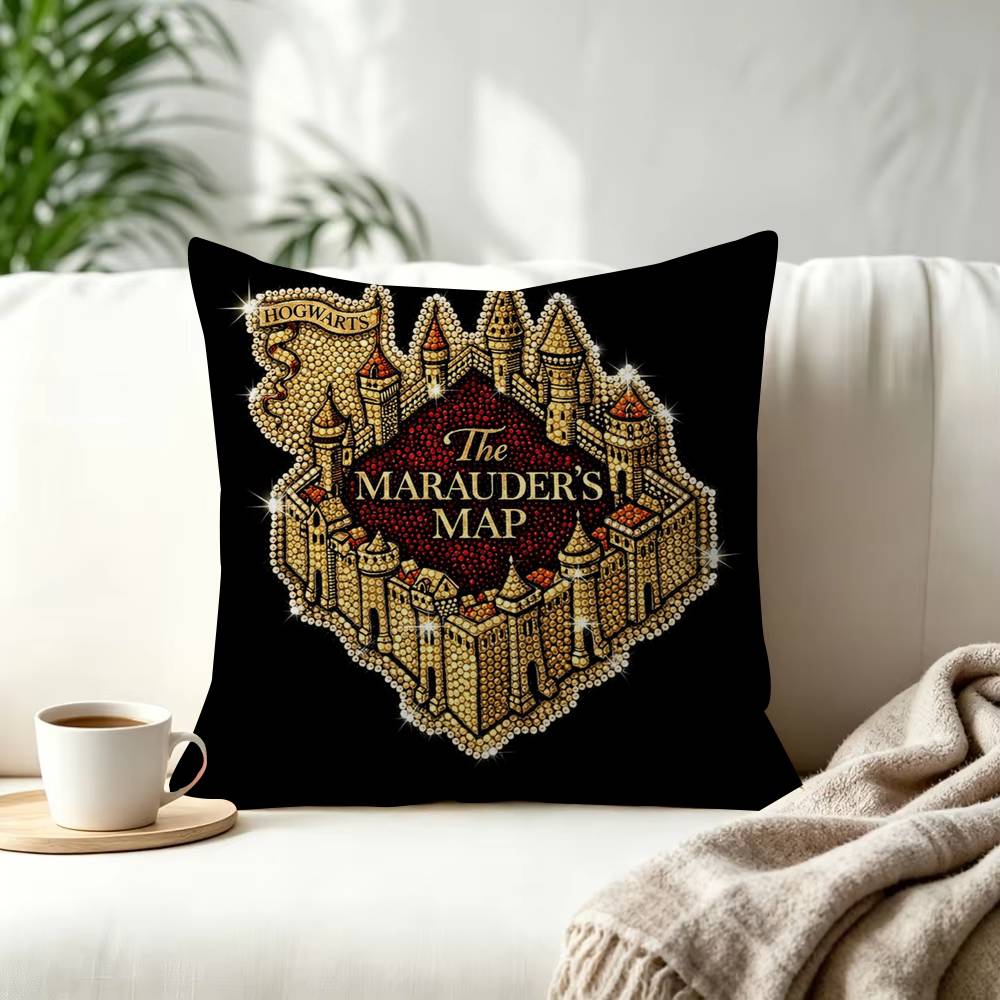 Classic The Marauders Map  Decorative Room Aesthetics Pillow Case Home Decor Bedroom Sofa Bed Pillow Cover X