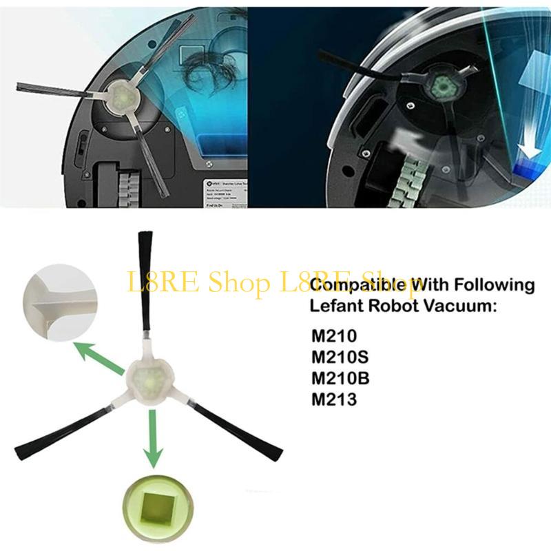 L8RE Sweeping Robot Accessories Replacement Part Filters Mop Pad Side Brush for M210S